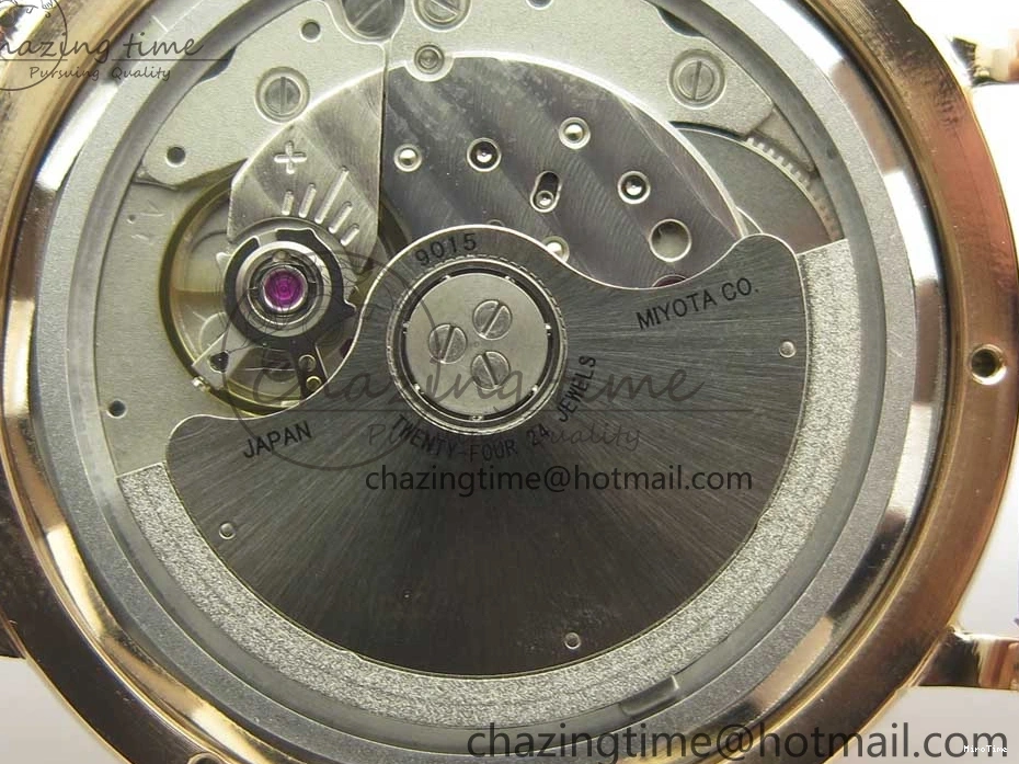 MIROTIME 0319 Portofino IW458101 RG MK 1:1 Best Edition Silver Dial On Red Leather Strap MIYOTA FashionForward 7162